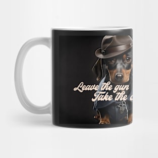 Dachshund takin' care o business Mug